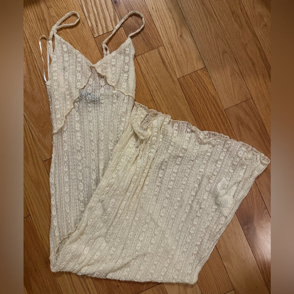 Motel Rocks Ivory Lace Knit Dress
